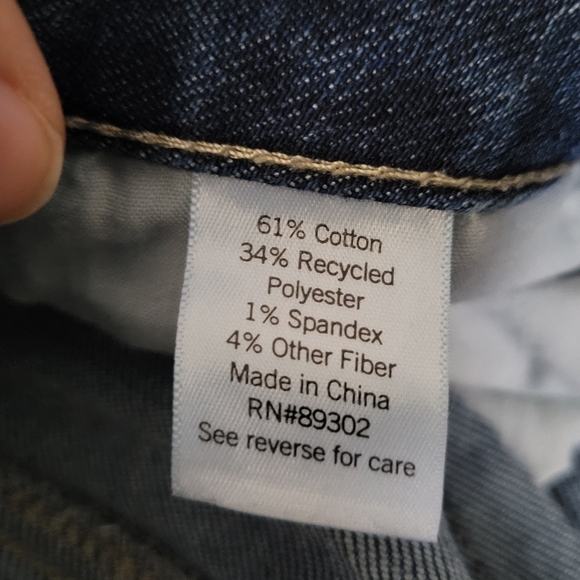 SO Brand Medium Blue Wash Distressed High Rise Shortie Denim Jean Shorts - Picture 6 of 6